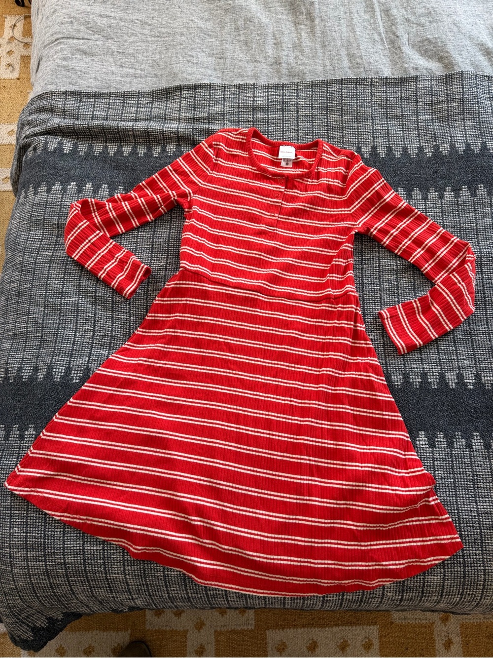 Hanna Andersson Red and White Striped Knit Dress